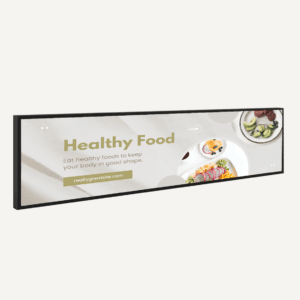 An ultra wide stretched bar display.