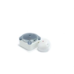 A grey alarmed security retractor with a 35mm limpet.