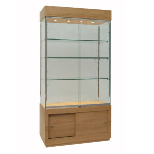 Frameless Retail Display Cabinets with Storage