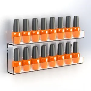 Nail Polish Double Shelf Display