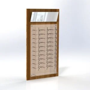 Wall Mounted Glasses Display