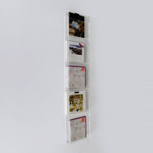 Wall mounted card display rack