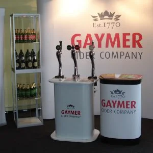 Branded Exhibition Plinths for Gaymer Cider Company.