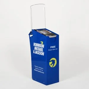 Magazine or Tabloid Outdoor Dumpbin with Wheels