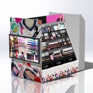 Retail Shelving Unit with Digital Screen