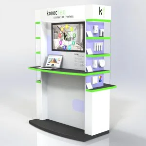 Retail Display Stand With Screen