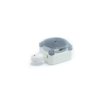 A grey Alarmed Retail Security Retractor (Oval Adhesive Limpet).