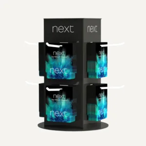 A branded gift card spinner with "next" branding.