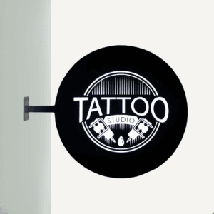 Circular Projecting Lightbox Sign