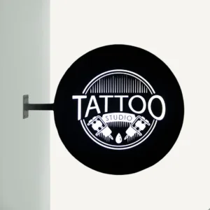 Circular Projecting Lightbox Sign