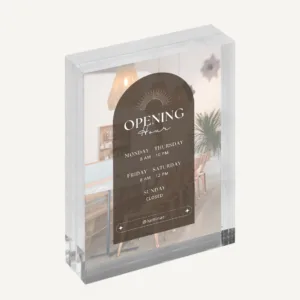 Acrylic Branding Block with Graphics Slot