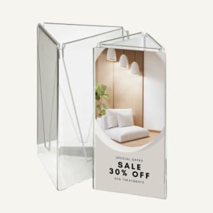 3 Face Table Talker - Free Standing