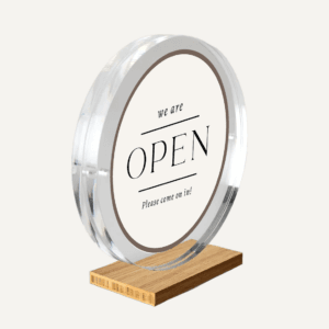 Double Sided Circular Display Block Frame