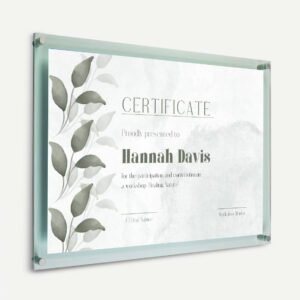 Glass Effect Acrylic Photo Frame - Wall Mounted