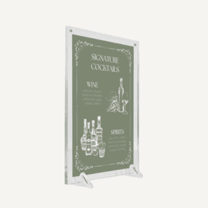 Double Sided Menu Holder With Feet - Free Standing