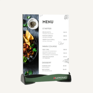 Branded Menu Holders - Free Standing