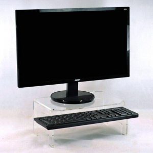 Acrylic Monitor Stand With Keyboard Tray