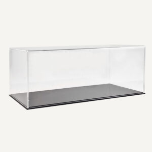 Clear Acrylic Display Case with Slim Black Base.