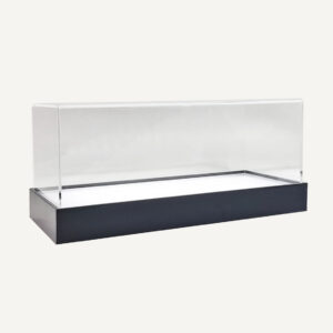 Illuminated Case with clear top and black base.