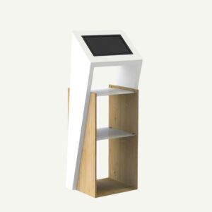 A digital screen pedestal.