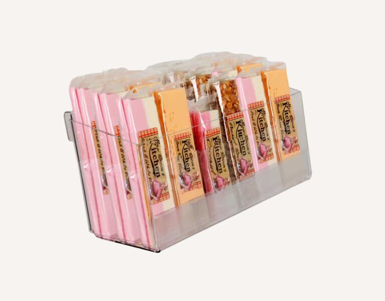 An acrylic parasite display with nougat on display.